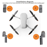 Składana podwyższona końcówka nogi do statywu podwyższona do DJI Mavic Mini 2/Mini SE akcesoria do dronów Drone stopy stojak wsparcie Protector 5